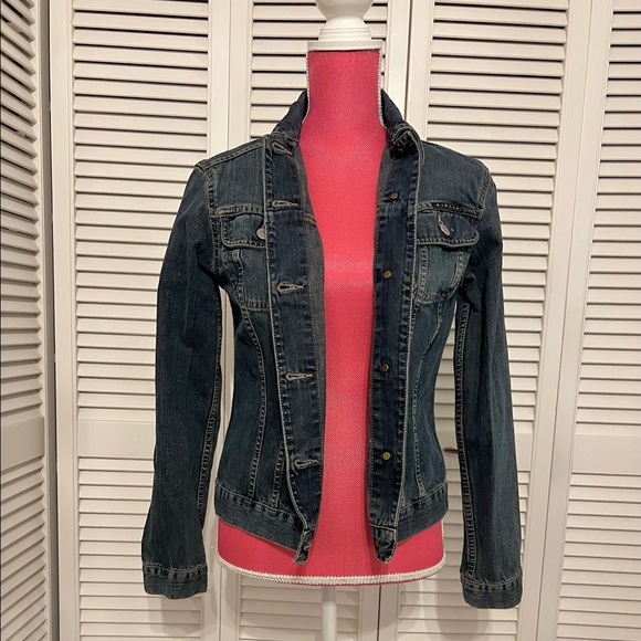 Vintage Look Denim Jacket, by Sisley (S) - Picture 5 of 15